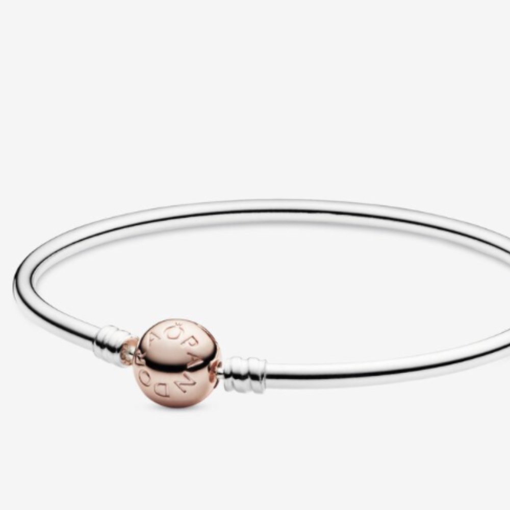 Pandora Moments Bangle—Two Tone 14k gold
